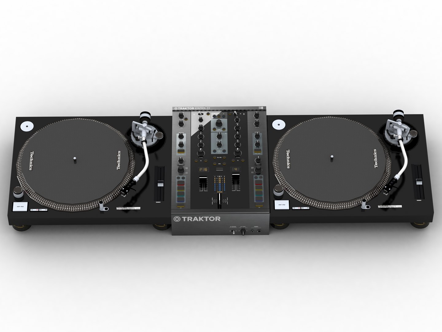 Technics SL-1200MK5、TRAKTOR KONTROL Z2 3d Traktor Kontrol Z2 Dj Mixer