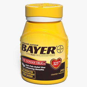 3D Bayer Aspirin Bottle 325mg