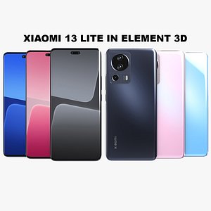 Xiaomi 13 Lite All Colors in Element 3D