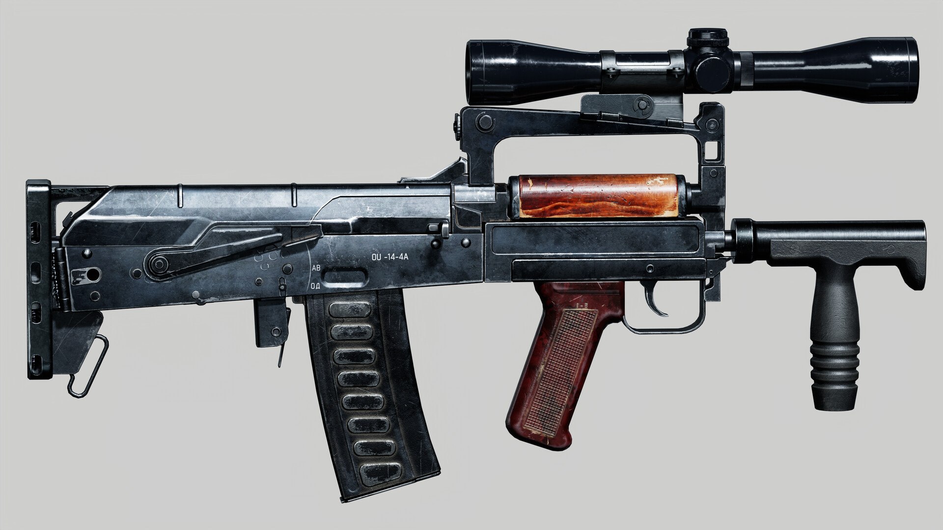 3D Lowpoly OTs-14 Groza - TurboSquid 2340418