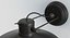 3D vintage industrial pendant wall lamp model