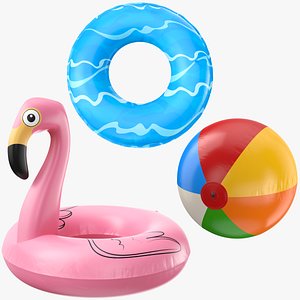 Three Pool Toys Inflatable