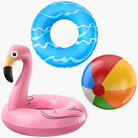 Three Pool Toys Inflatable