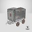 3D model circus traveling wagon white tiger