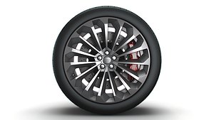 3D Audi E Tron wheel model