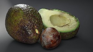 3D avocado