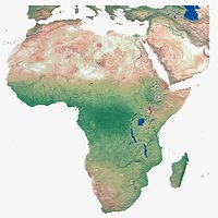 Africa Topographic Map