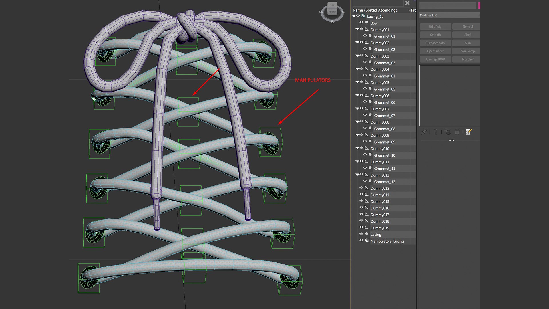 3D Lacing 1v With Manipulators PBR - TurboSquid 2186873
