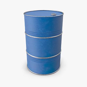 Blue Steel Oil Drum 3D model