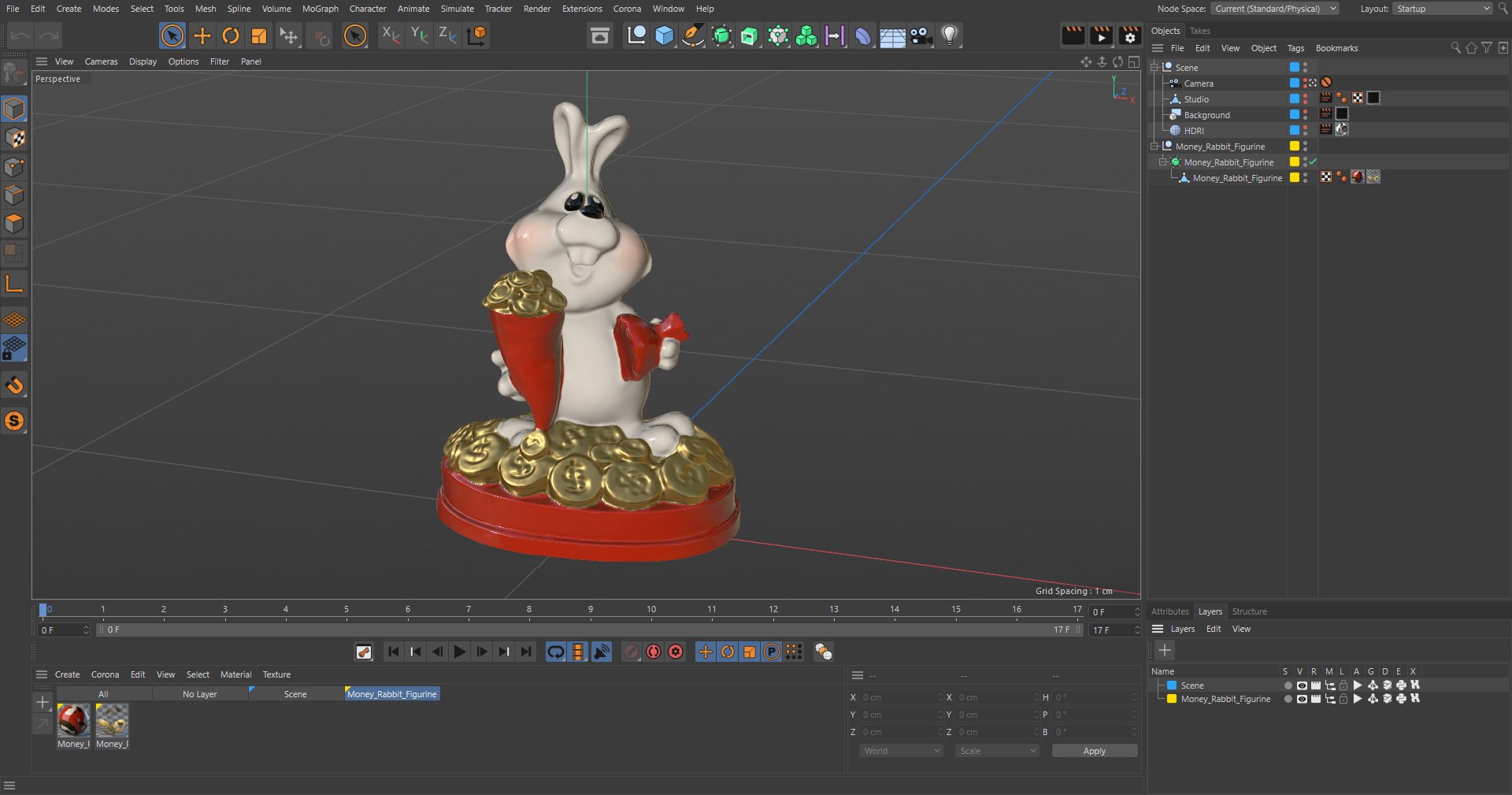 Money Rabbit Figurine Model - TurboSquid 2250670