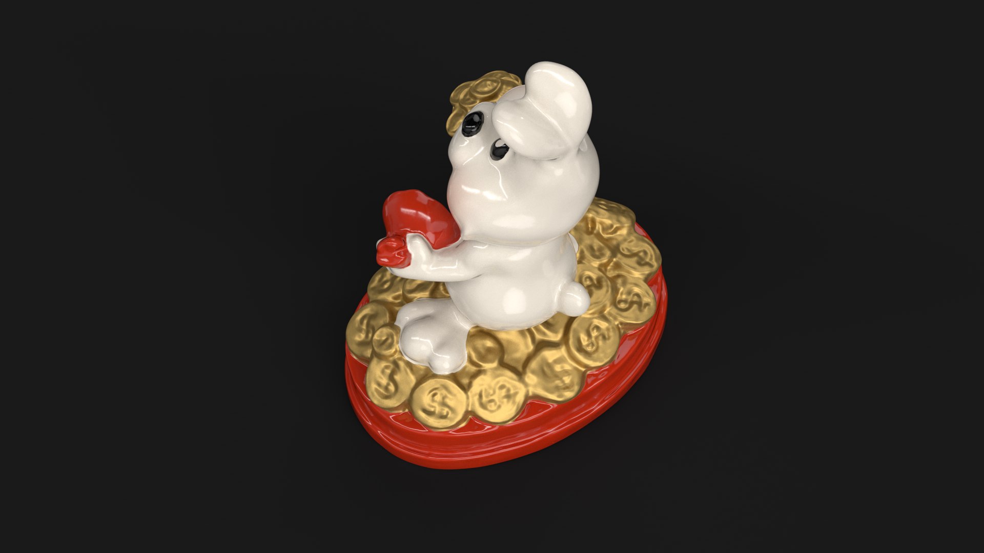 Money Rabbit Figurine Model - TurboSquid 2250670