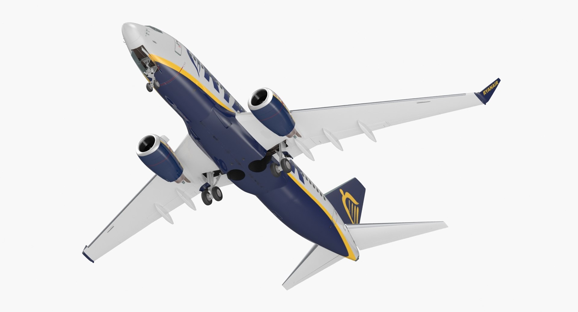 Boeing 737-700 Ryanair 3D model preview