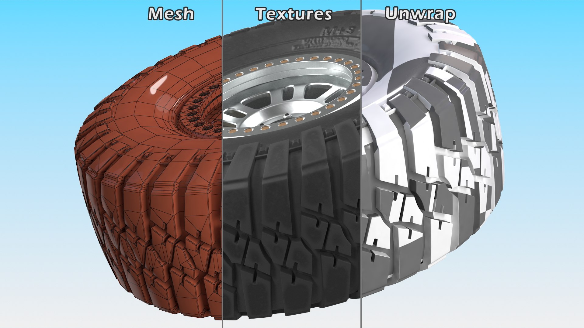 3D Off Road Racing Wheel - TurboSquid 1908135