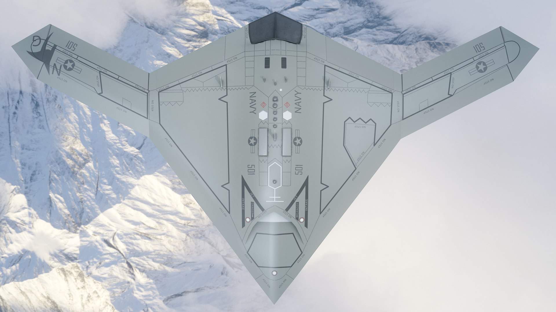 3D Uav Northrop Grumman X-47b Model - TurboSquid 1555466