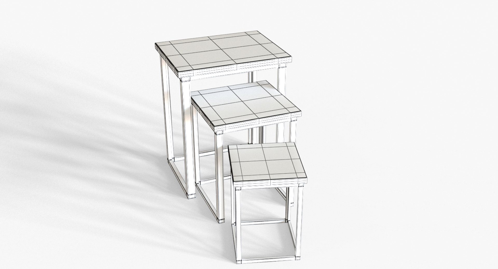 Nesting Tables 3D Model - TurboSquid 1403240