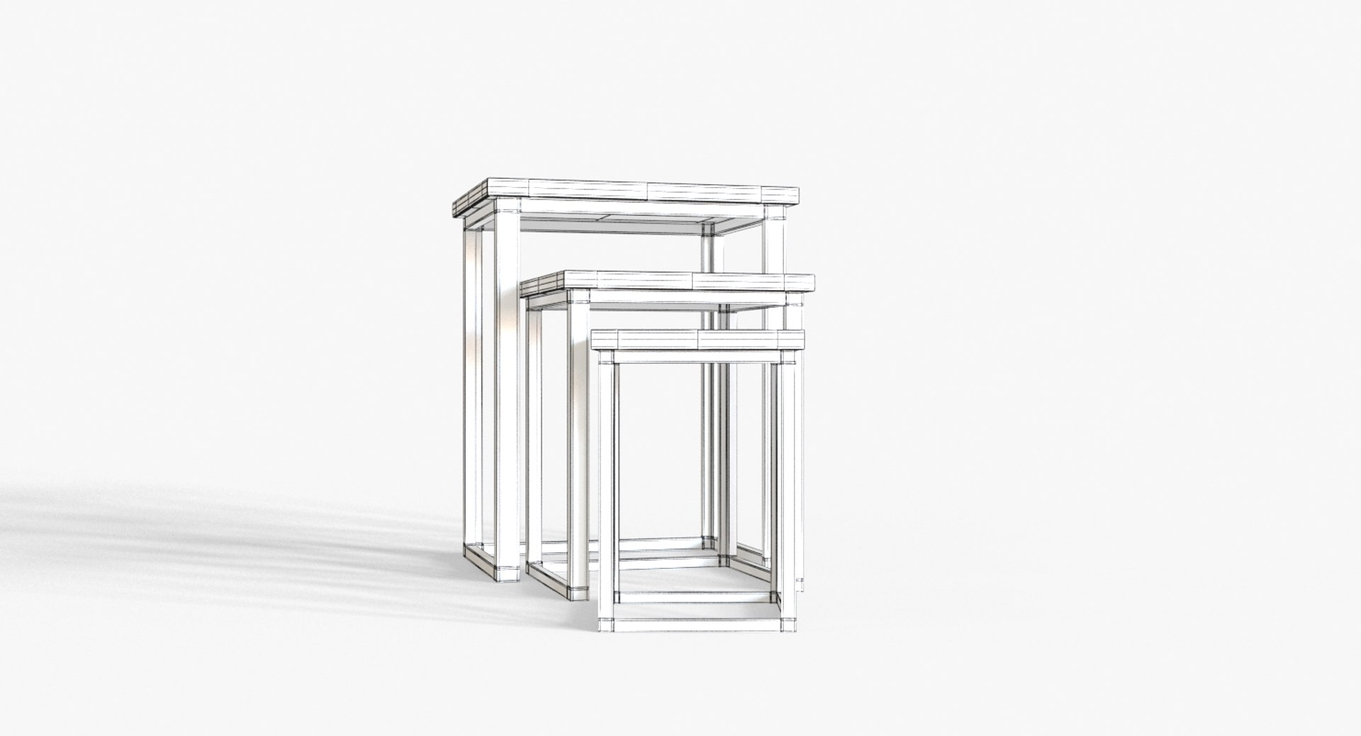 Nesting Tables 3D Model - TurboSquid 1403240