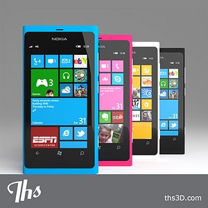 nokia lumia 800 phone 3d obj
