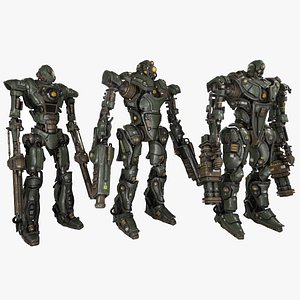 Sci-Fi Mech Robot Automaton Soldier Military Collection INCLUDES ZBRUSH FILES