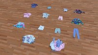 Textured Clothes Lying