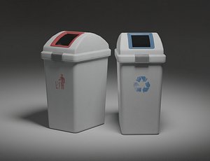 Low-Poly 2Color Dust Box model