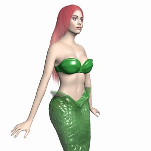 3D mermaid model
