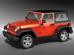 3d jeep wrangler midpoly model