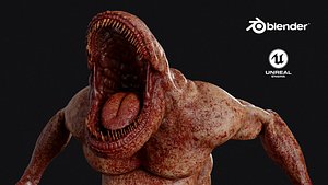 3D Flesh Mutant Monster model