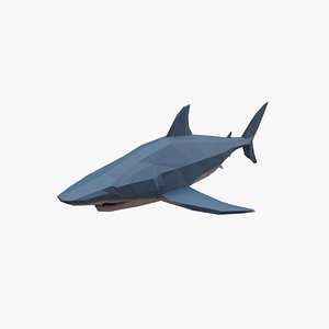 3D model Shark low poly