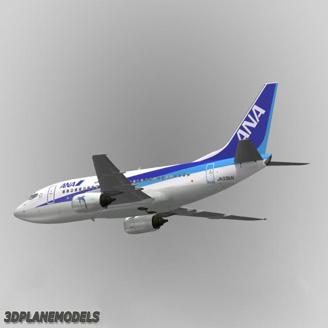 B737-500 Nippon Airways Ana 3d Model