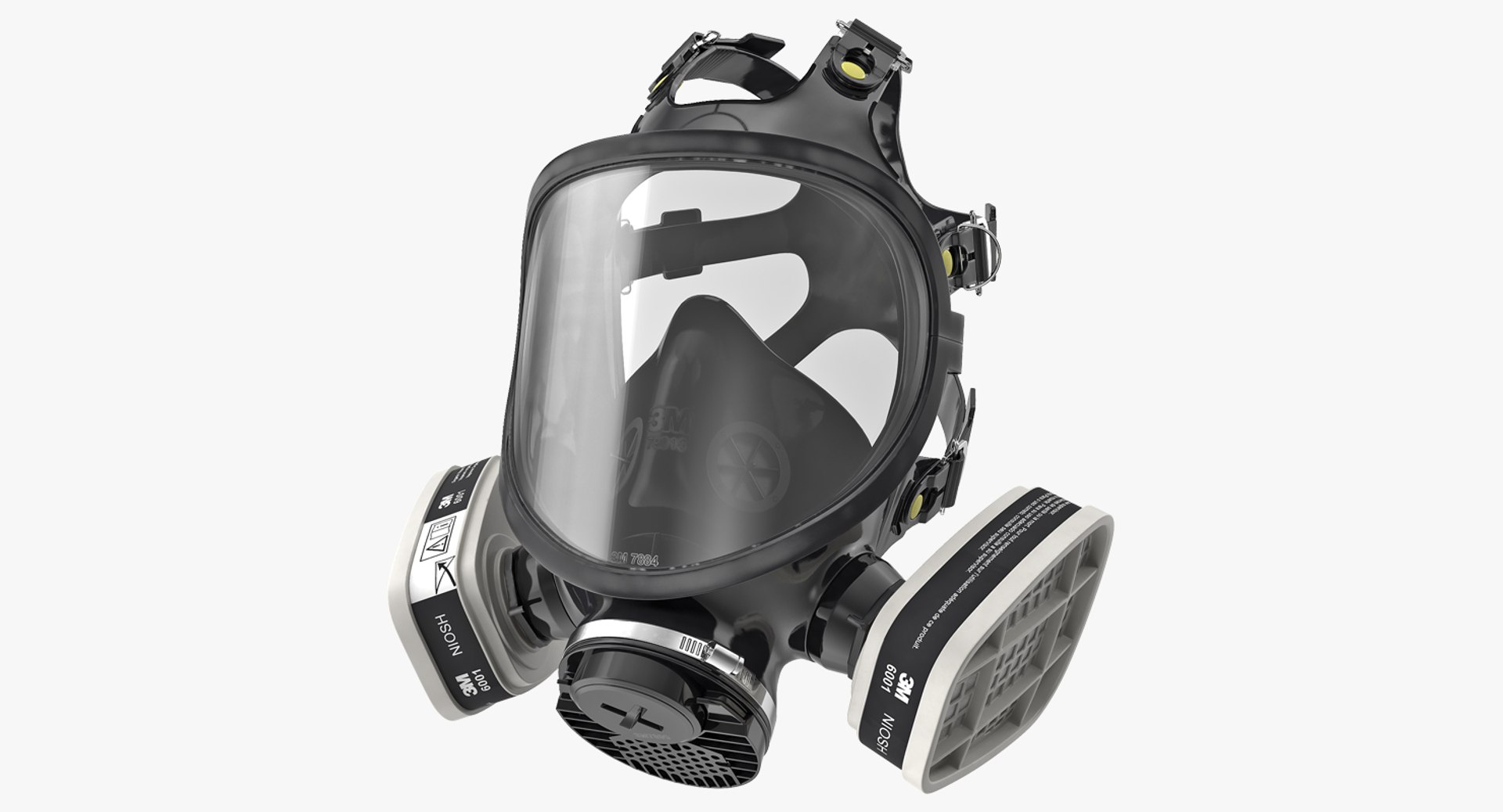 Safety Full Face Respirator 3D model preview