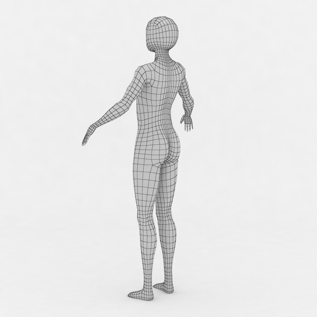 3d Female Body Base Mesh Model