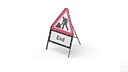 Men At Work End Triangular Road Sign