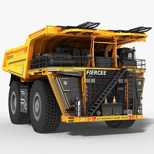 3D Autonomous Electric Dump Truck Fierce-XL