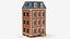 Modelo 3D Low Poly de Prédio de Apartamentos Clássico em Estilo Cartoon 01