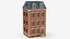Modelo 3D Low Poly de Prédio de Apartamentos Clássico em Estilo Cartoon 01