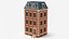 Modelo 3D Low Poly de Prédio de Apartamentos Clássico em Estilo Cartoon 01