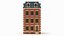 Modelo 3D Low Poly de Prédio de Apartamentos Clássico em Estilo Cartoon 01