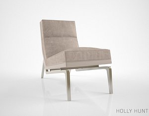 3d model holly hunt flea lounge chair