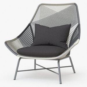 3D model west huron large lounge chair
