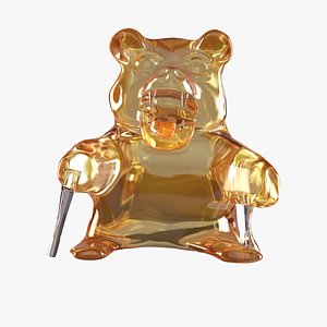 3D melted gummy bear