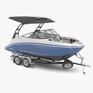 Motorboat Yamaha 242S On Trailer - Collection