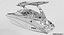motorboat yamaha 242s boat trailer 3D model