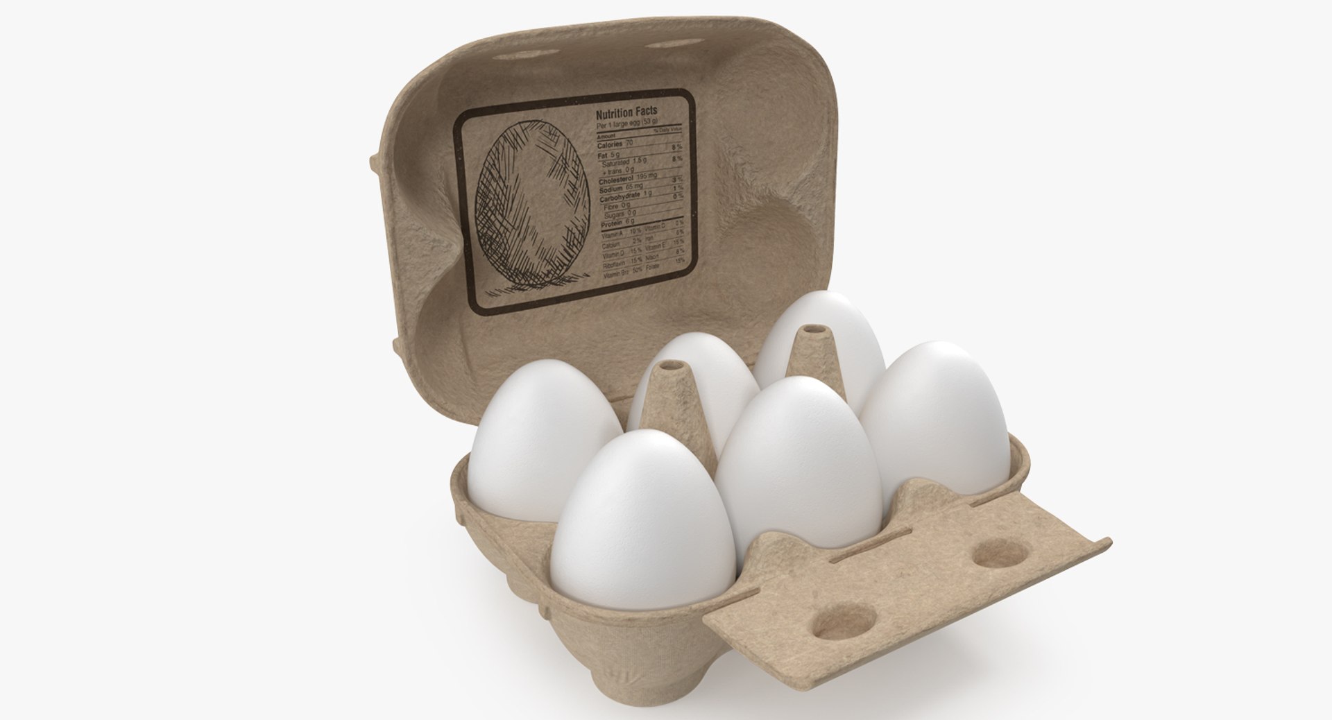 Eggs In Package 3D model preview