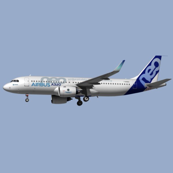 airbus a320 neo air 3d model