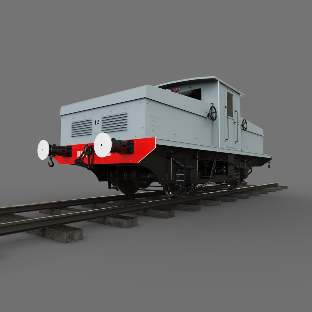 3D Locomotive Battery-operated Tractor SACM 21t - TurboSquid 2252090