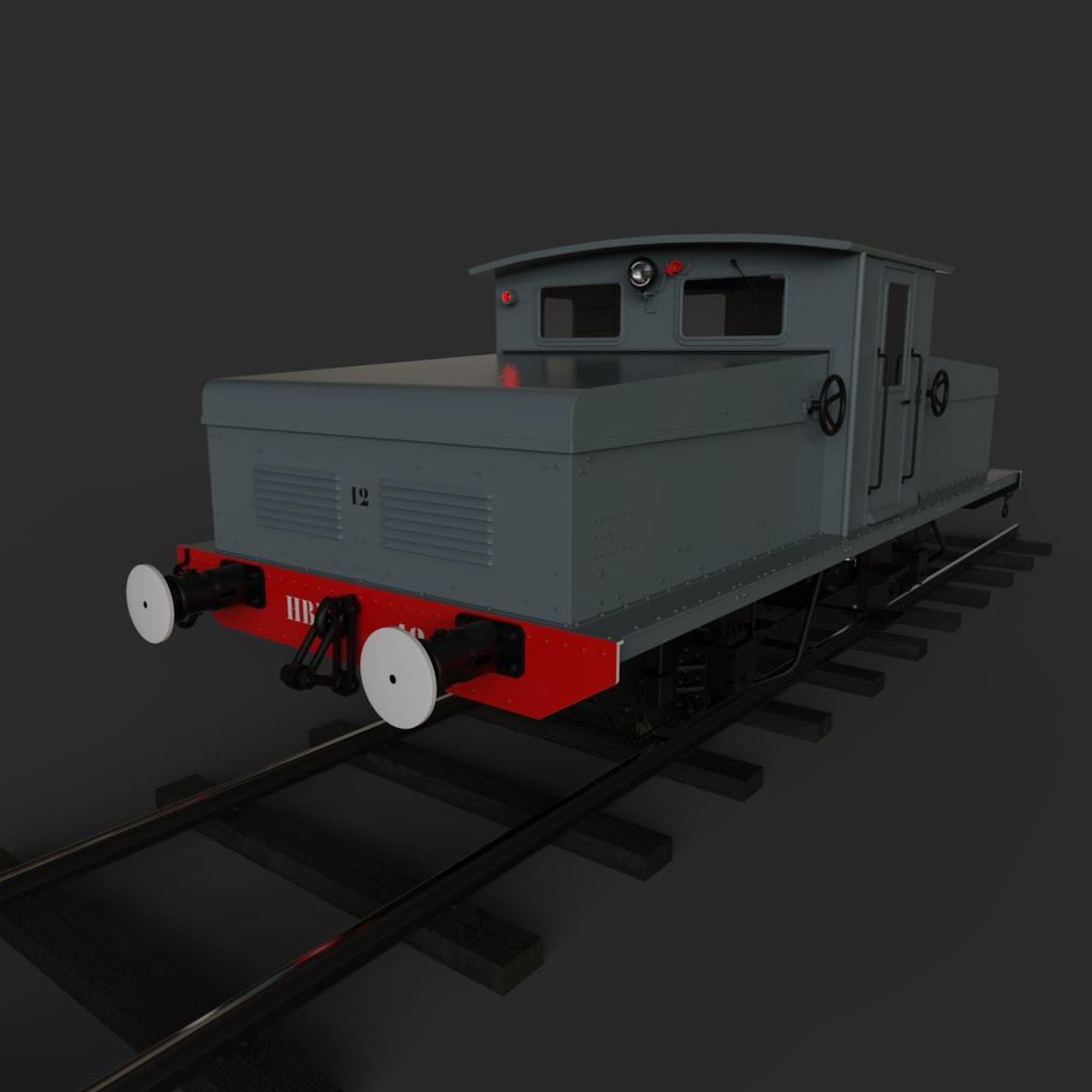 3D Locomotive Battery-operated Tractor SACM 21t - TurboSquid 2252090