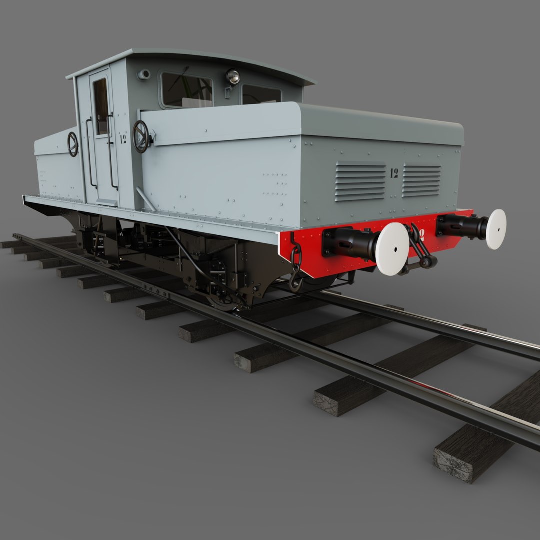 3D Locomotive Battery-operated Tractor SACM 21t - TurboSquid 2252090