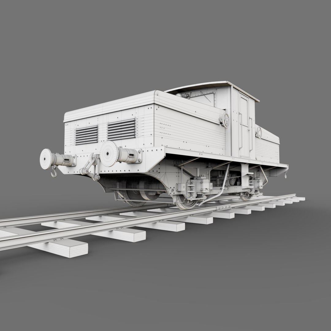 3D Locomotive Battery-operated Tractor SACM 21t - TurboSquid 2252090