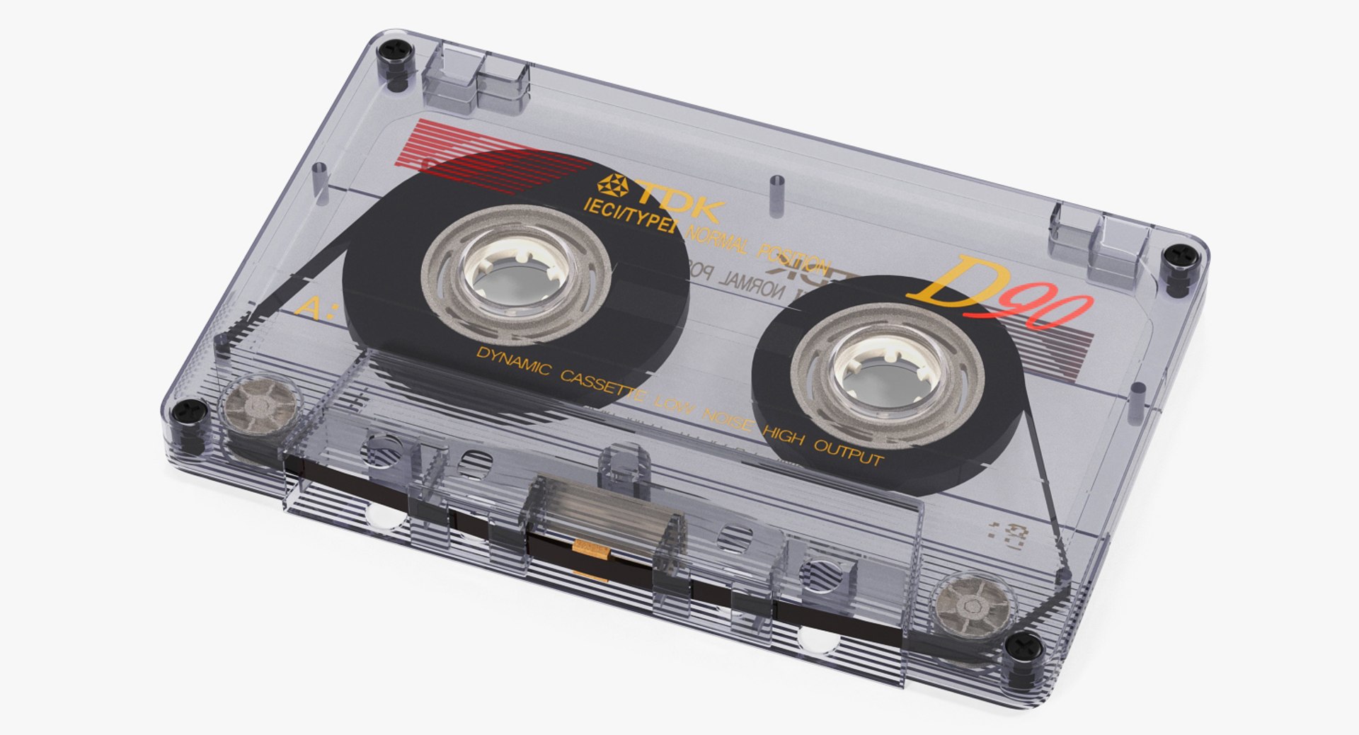 Transparent Old Audio Cassette 3D model preview