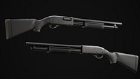 Remington 870 AAA Game Ready PBR Low-poly 3D model